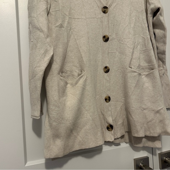 Madewell Beige Button Down Cardigan Size Large Women’s - Picture 4 of 13